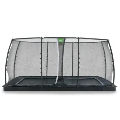 Exit - Cama elástica de suelo Dynamic 275 x 458 cm negro con red de seguridad*Exit Toys
