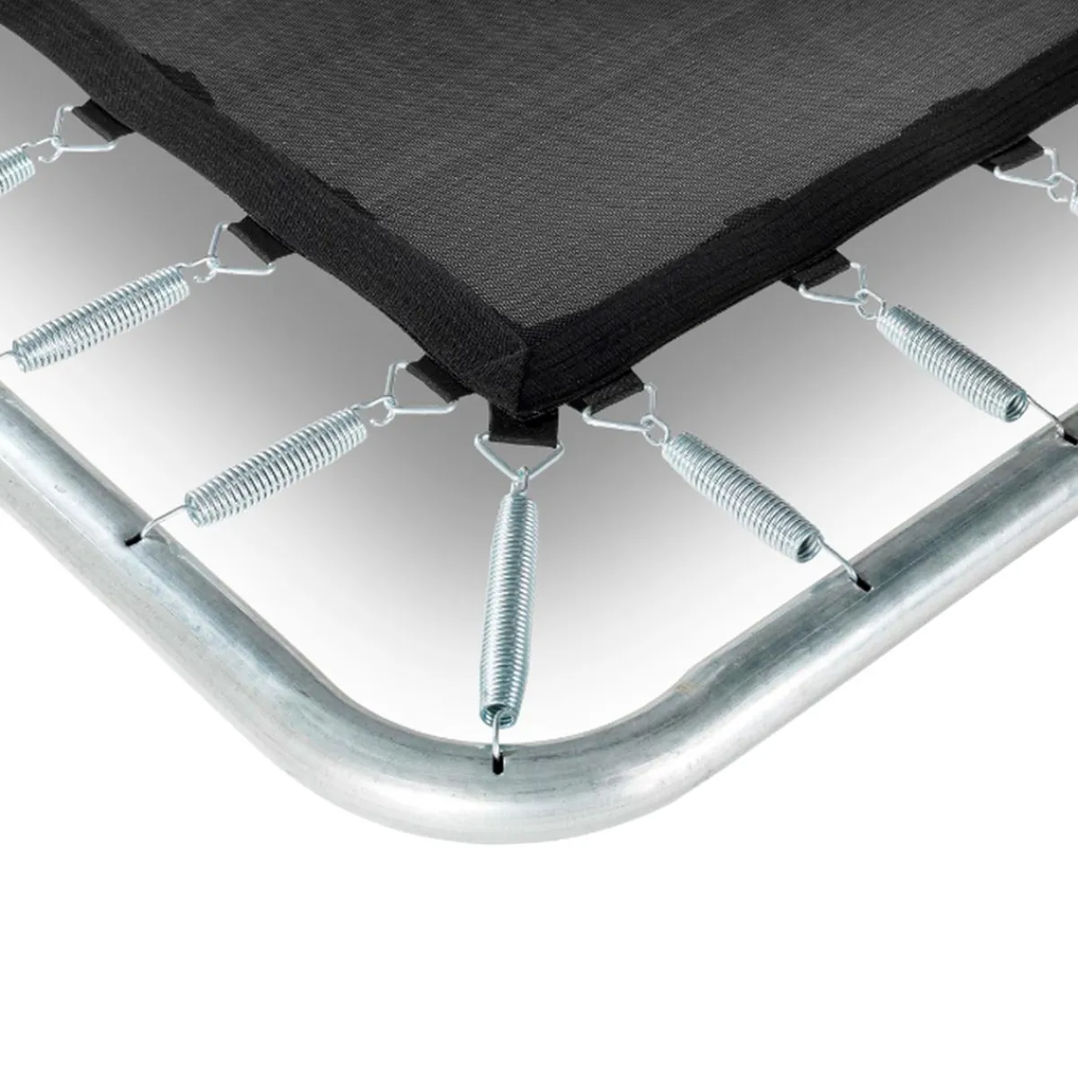 Clearance EXIT - Cama elástica rectangular con acolchado negro 214 cm Camas Elásticas