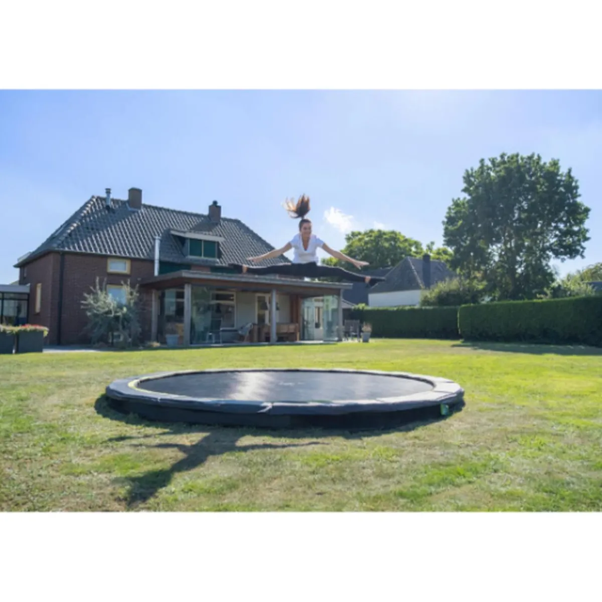 Hot Exit - Cama elástica redonda con acolchado negro 366 cm Camas Elásticas