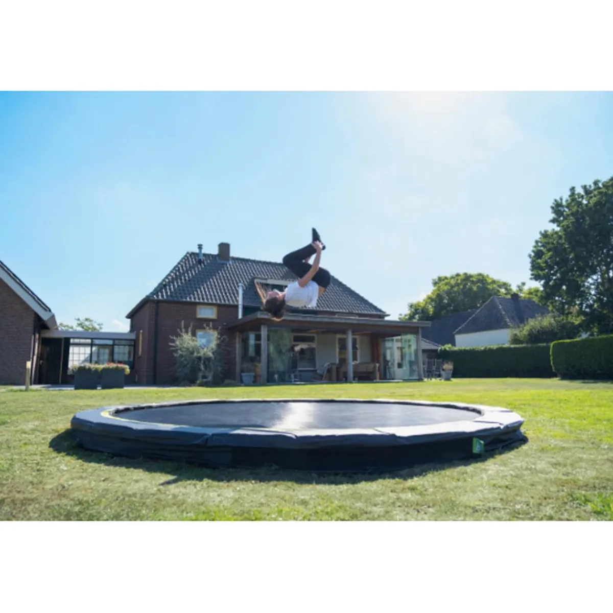 Hot Exit - Cama elástica redonda con acolchado negro 366 cm Camas Elásticas