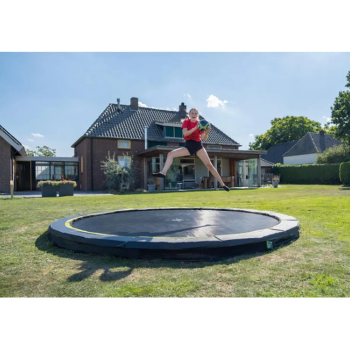 Hot Exit - Cama elástica redonda con acolchado negro 366 cm Camas Elásticas