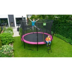 Hot Exit - Cama elástica Silhouette redonda rosa 427 cm Camas Elásticas