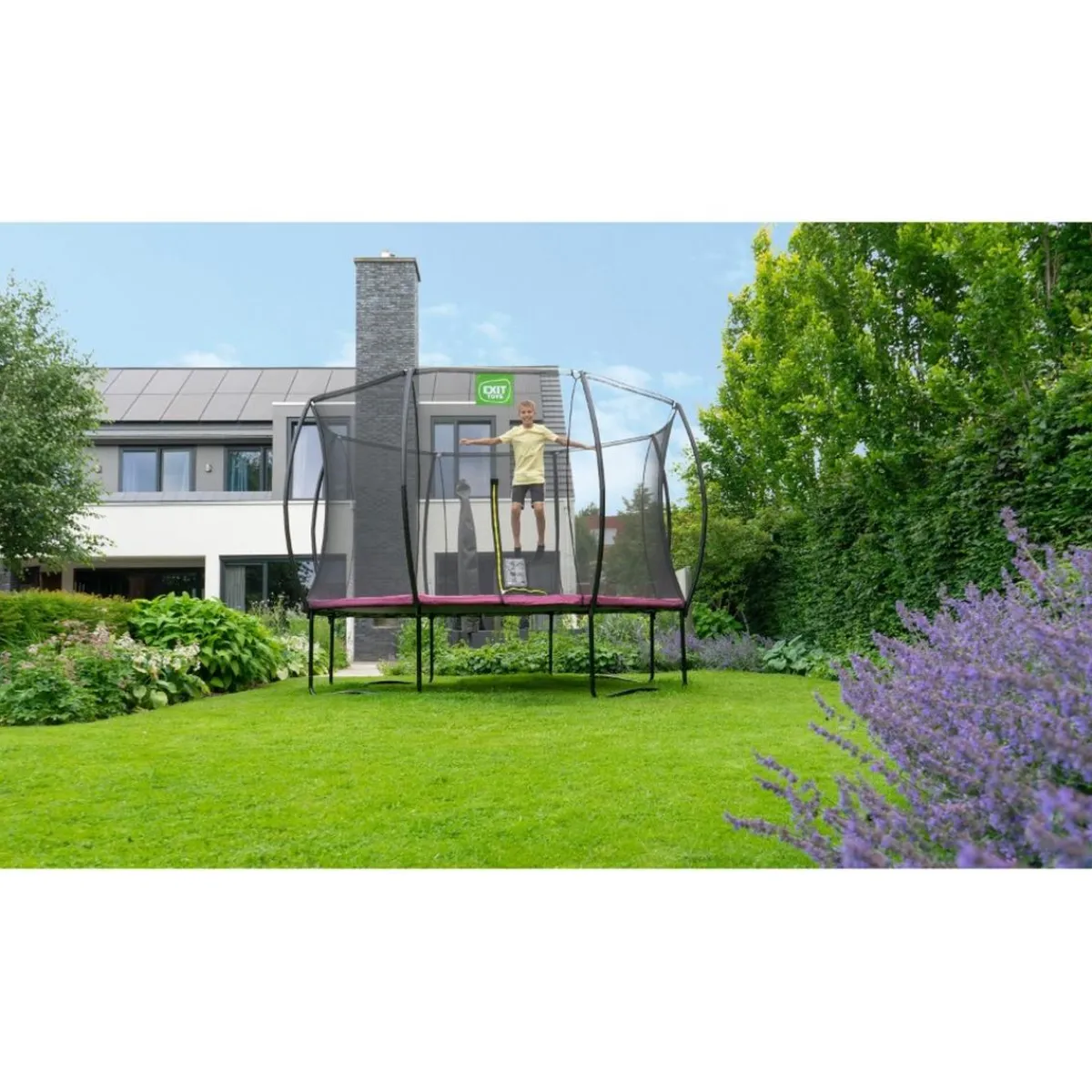 Sale Exit - Cama elástica Silhouette redonda rosa 244 cm Camas Elásticas