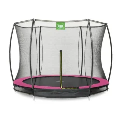 Hot Exit - Cama elástica Silhouette redonda rosa de suelo 305 cm Camas Elásticas