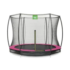 Exit - Cama elástica Silhouette redonda de suelo rosa 244 cm*Exit Toys Discount