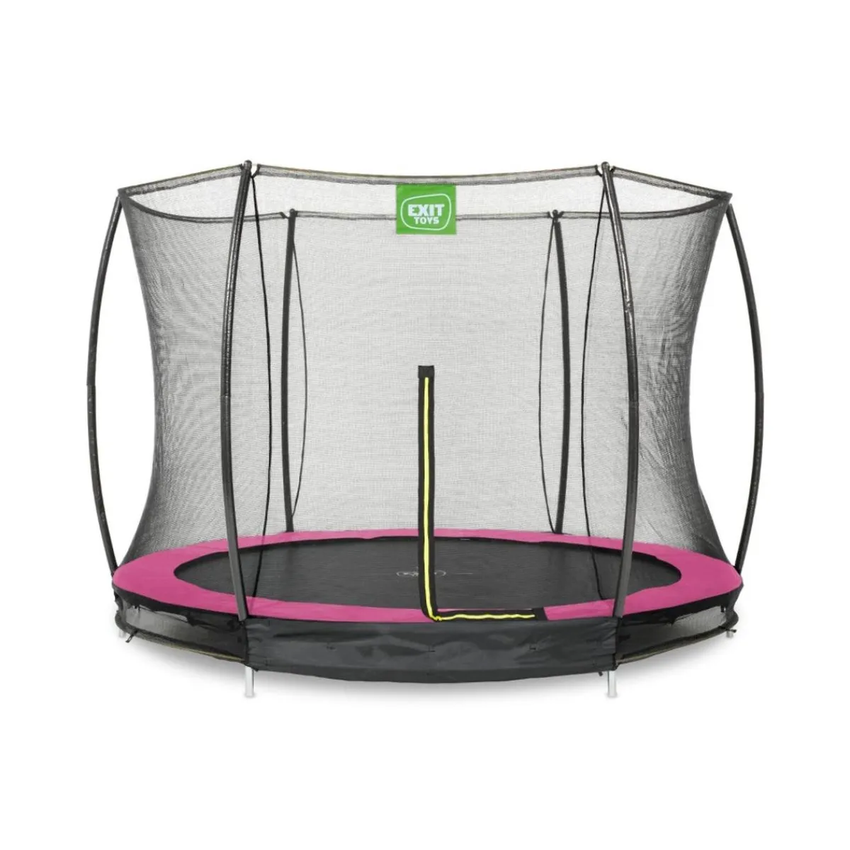 Exit - Cama elástica Silhouette redonda de suelo rosa 244 cm*Exit Toys Discount