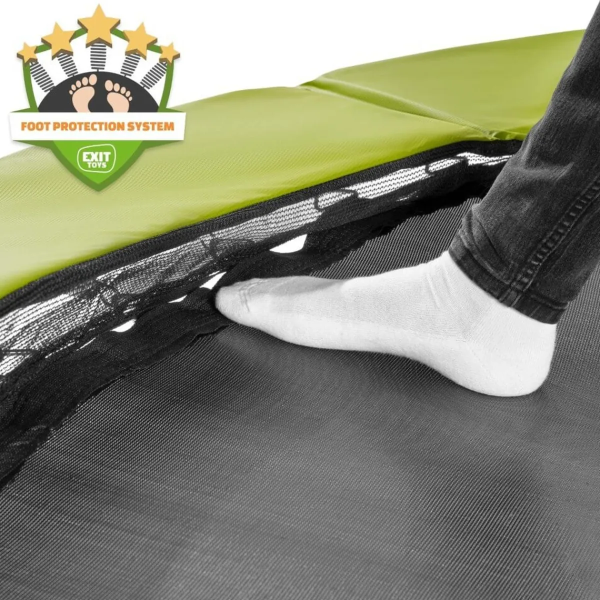 Discount Exit - Cama elástica Silhouette redonda de suelo verde 183 cm Camas Elásticas