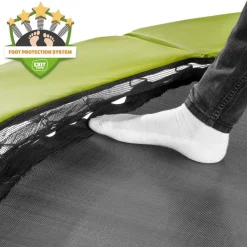 Exit - Cama elástica Silhouette redonda de suelo verde 244 cm*Exit Toys Best