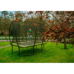 Exit - Cama elástica Silhouette rectangular verde 214 cm*Exit Toys Clearance