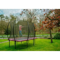 Outlet Exit - Cama elástica Silhouette rectangular rosa 244 cm Camas Elásticas