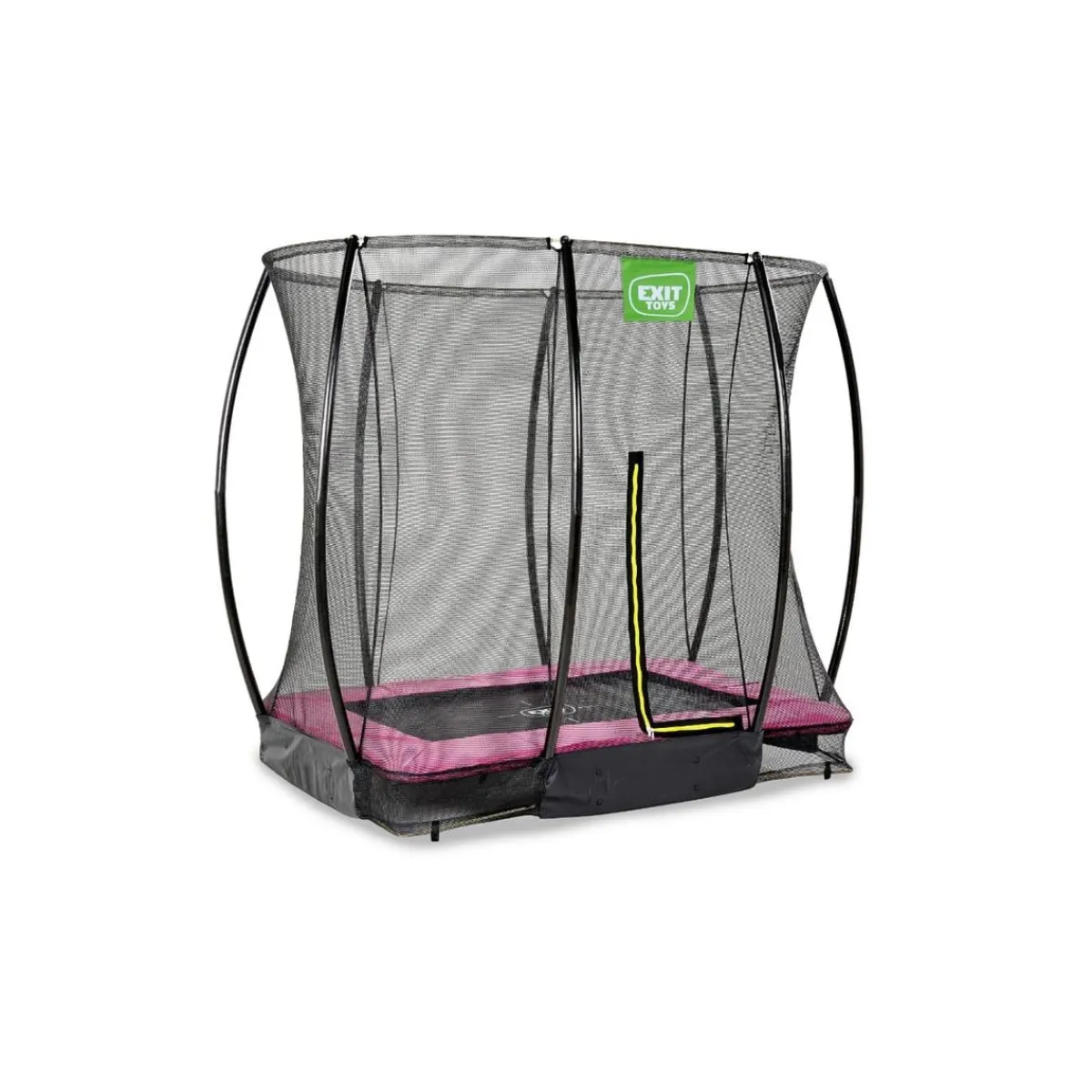 Clearance Exit - Cama elástica Silhouette rectangular de suelo rosa 153 cm Camas Elásticas