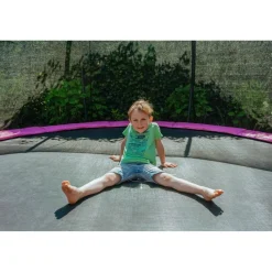 Exit - Cama elástica Silhouette redonda de suelo rosa 427 cm*Exit Toys Best