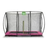 Exit - Cama elástica Silhouette rectangular de suelo rosa 214 cm Camas Elásticas
