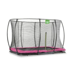 Exit - Cama elástica Silhouette rectangular de suelo rosa 214 cm Camas Elásticas