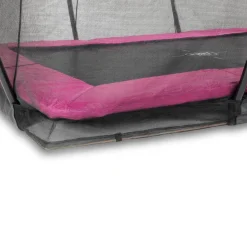 Exit - Cama elástica Silhouette rectangular de suelo rosa 214 cm Camas Elásticas