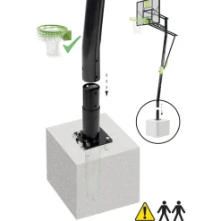 Online Exit - Canasta de baloncesto Galaxy para suelo con aro para mates Deportes