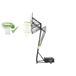 Discount Exit - Canasta de baloncesto con ruedas y aro para mates Galaxy Deportes