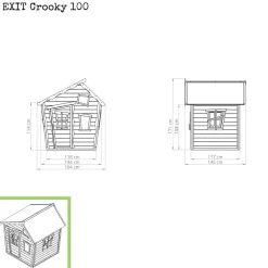 Exit - Casita Crooky de madera gris/beige*Exit Toys Sale