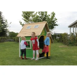Discount Exit - Casita Fantasía 100 de madera Verde Casas