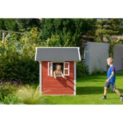EXIT - Casita Loft de madera roja*Exit Toys Best