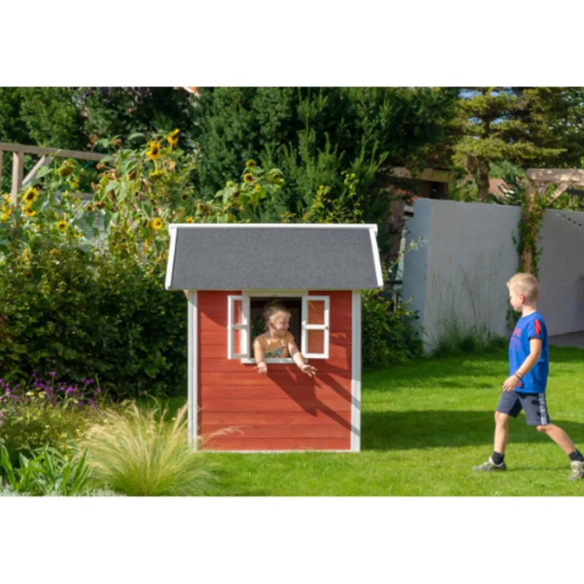 EXIT - Casita Loft de madera roja*Exit Toys Best