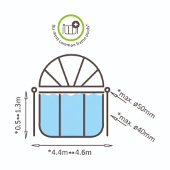 EXIT - Cúpula de piscina redonda 450 cm*Exit Toys Hot