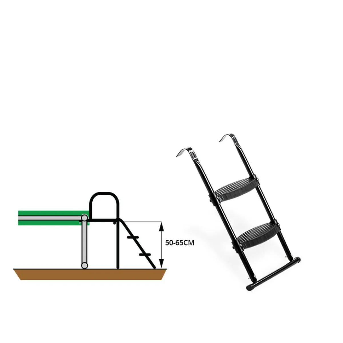 Clearance EXIT - Escalera de cama elástica 50 y 65 cm Camas Elásticas
