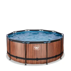 Hot EXIT - Piscina Wood redonda con bomba de filtro 360 cm Piscinas|Juguetes De Verano