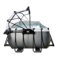 Discount Exit - Piscina Black Leather 400 x 200 x 122 cm con filtro de arena y cúpula Piscinas|Juguetes De Verano