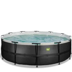 Exit - Piscina Black Leather diámetro 450 x 122 cm con filtro de cartucho*Exit Toys Outlet