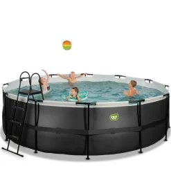 Exit - Piscina Black Leather diámetro 450 x 122 cm con filtro de cartucho*Exit Toys Outlet