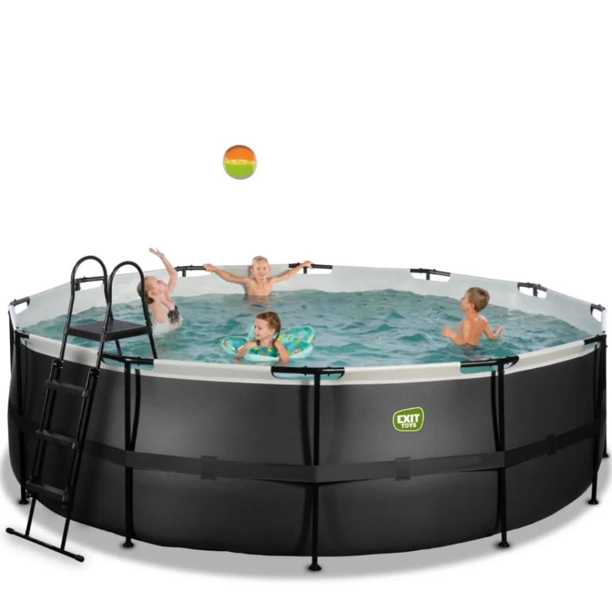 Exit - Piscina Black Leather diámetro 450 x 122 cm con filtro de cartucho*Exit Toys Outlet