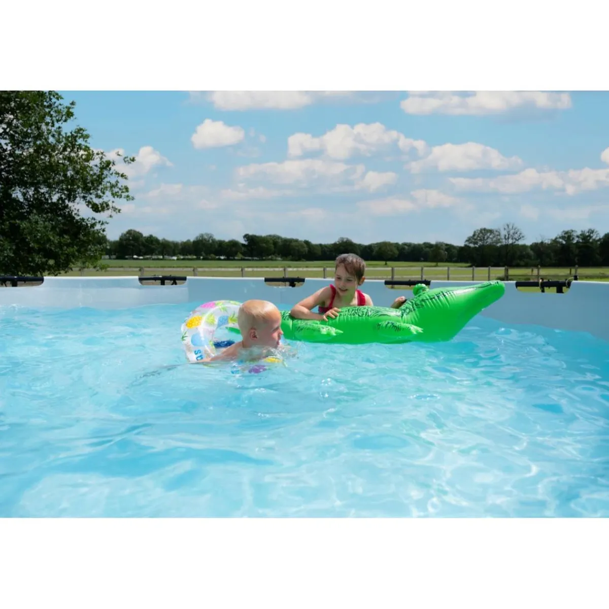 Exit - Piscina Black Leather diámetro 450 x 122 cm con filtro de cartucho*Exit Toys Outlet