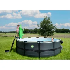 Discount Exit - Piscina Black Leather diámetro 450 x 122 cm con filtro de arena Piscinas|Juguetes De Verano