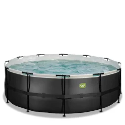 Discount Exit - Piscina Black Leather diámetro 427 x 122 cm con filtro de cartucho Piscinas|Juguetes De Verano