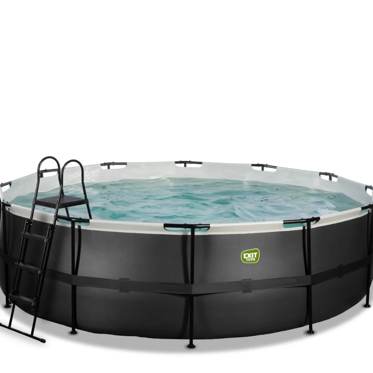 Exit - Piscina Black Leather diámetro 488 x 122 cm con filtro de arena*Exit Toys Outlet