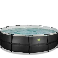 Exit - Piscina Black Leather diámetro 488 x 122 cm con filtro de arena*Exit Toys Outlet