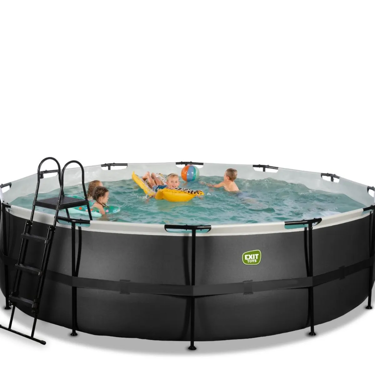 Exit - Piscina Black Leather diámetro 488 x 122 cm con filtro de arena*Exit Toys Outlet
