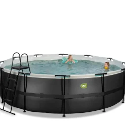 Exit - Piscina Black Leather diámetro 488 x 122 cm con filtro de arena*Exit Toys Outlet