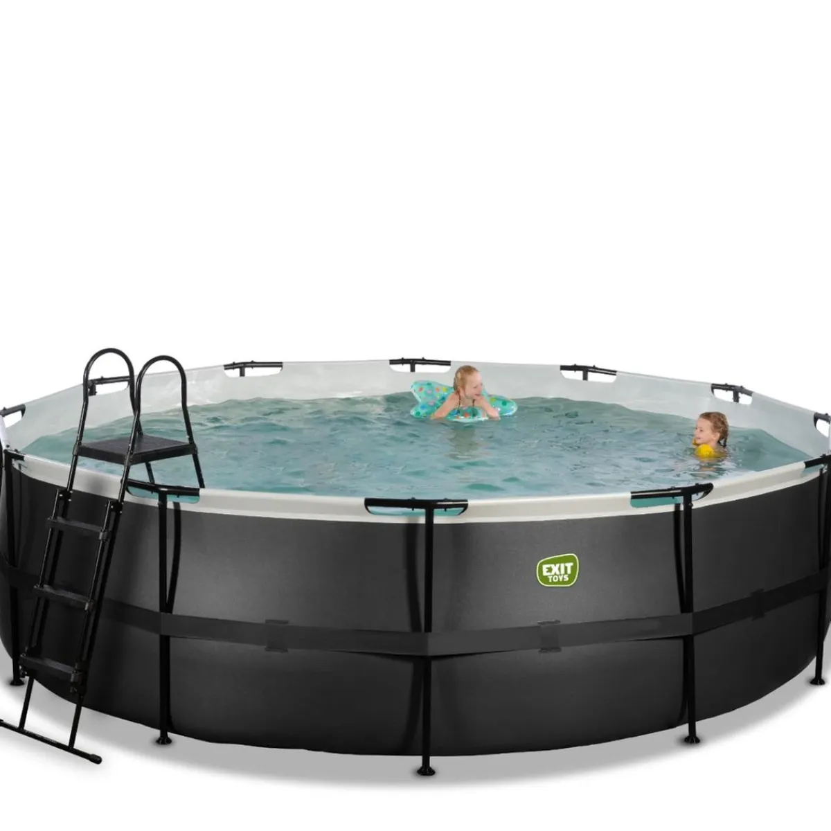 Exit - Piscina Black Leather diámetro 488 x 122 cm con filtro de arena*Exit Toys Outlet