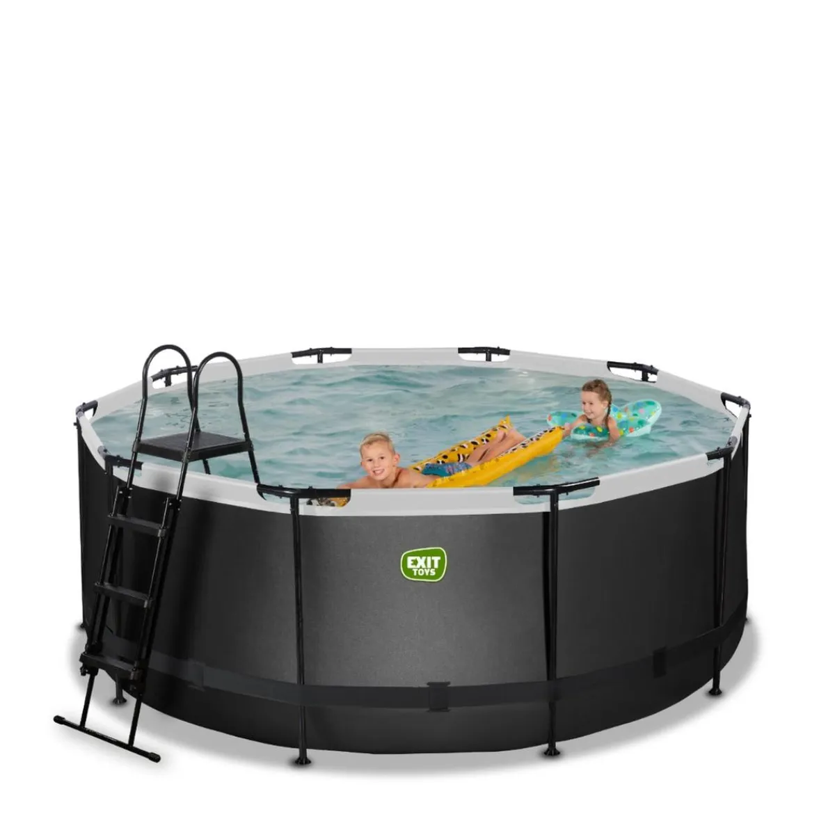 Exit - Piscina Black Leather diámetro 360 x 122 cm con filtro de arena*Exit Toys Sale