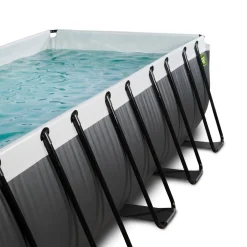 Online Exit - Piscina Black Leather 540 x 250 x 122 cm con filtro de arena y cúpula Piscinas|Juguetes De Verano
