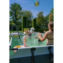 New Exit - Piscina Black Leather 540 x 250 x 122 cm con filtro de arena Piscinas|Juguetes De Verano