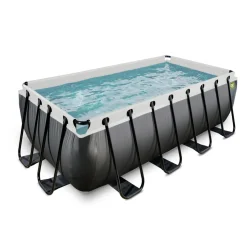 New Exit - Piscina Black Leather 400 x 200 x 122 cm con filtro de arena Piscinas|Juguetes De Verano