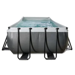 New Exit - Piscina Black Leather 400 x 200 x 122 cm con filtro de arena Piscinas|Juguetes De Verano