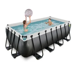 New Exit - Piscina Black Leather 400 x 200 x 122 cm con filtro de arena Piscinas|Juguetes De Verano