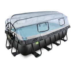 Exit - Piscina Black Leather 400 x 200 x 100 cm con filtro de arena y cúpula*Exit Toys Sale
