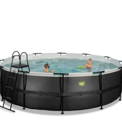 Discount Exit - Piscina Black Leather diámetro 488 x 122 cm con filtro de cartucho Piscinas|Juguetes De Verano