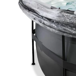 Exit - Piscina Black Leather diámetro 450 x 122 cm con filtro de arena y cúpula*Exit Toys Hot