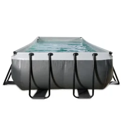 Discount EXIT - Piscina EXIT de cuero rectangular con escalera y bomba de filtro 400 x 200 x 100 cm Piscinas|Juguetes De Verano